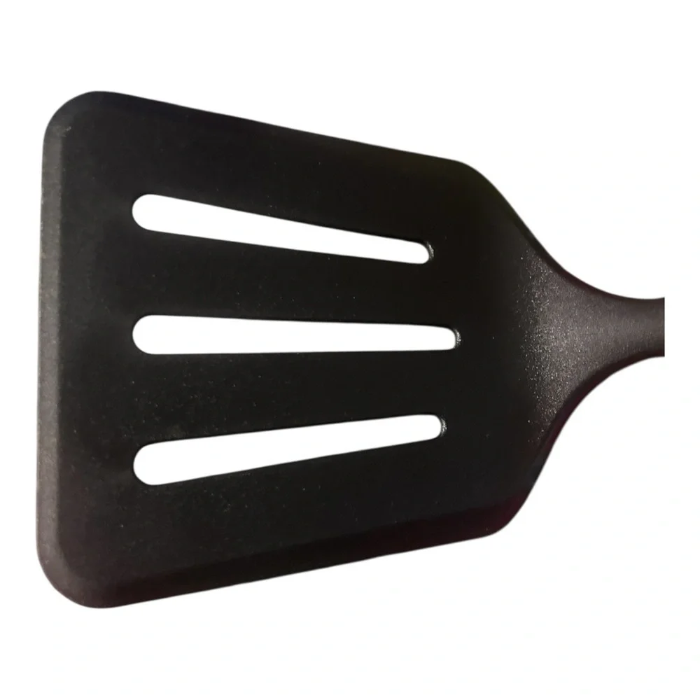 Vintage Made In USA Black Nylon Slotted Spatula Flipper Turner 11.5 Inches EUC
